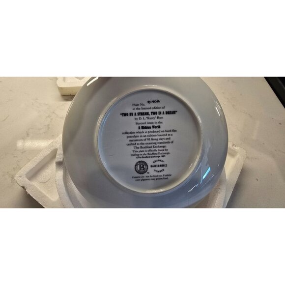 Two By A Stream, Two In A Dream Collector Plate By D.L. Rusty Rust Bradford Exch - Picture 2 of 3